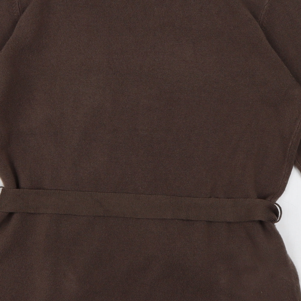 George Womens Brown Geometric Acrylic Pullover Sweatshirt Size 12 Pullover