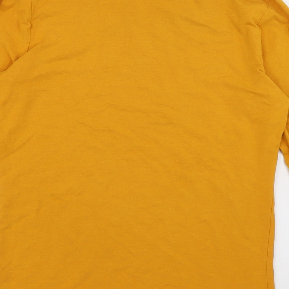 sainsburys Womens Yellow Cotton Pullover Sweatshirt Size 10 Pullover
