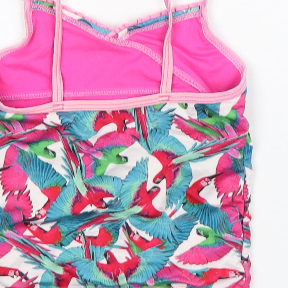 TU Girls Multicoloured Animal Print Polyester Basic Tank Size 5 Years V-Neck - Beach Wear