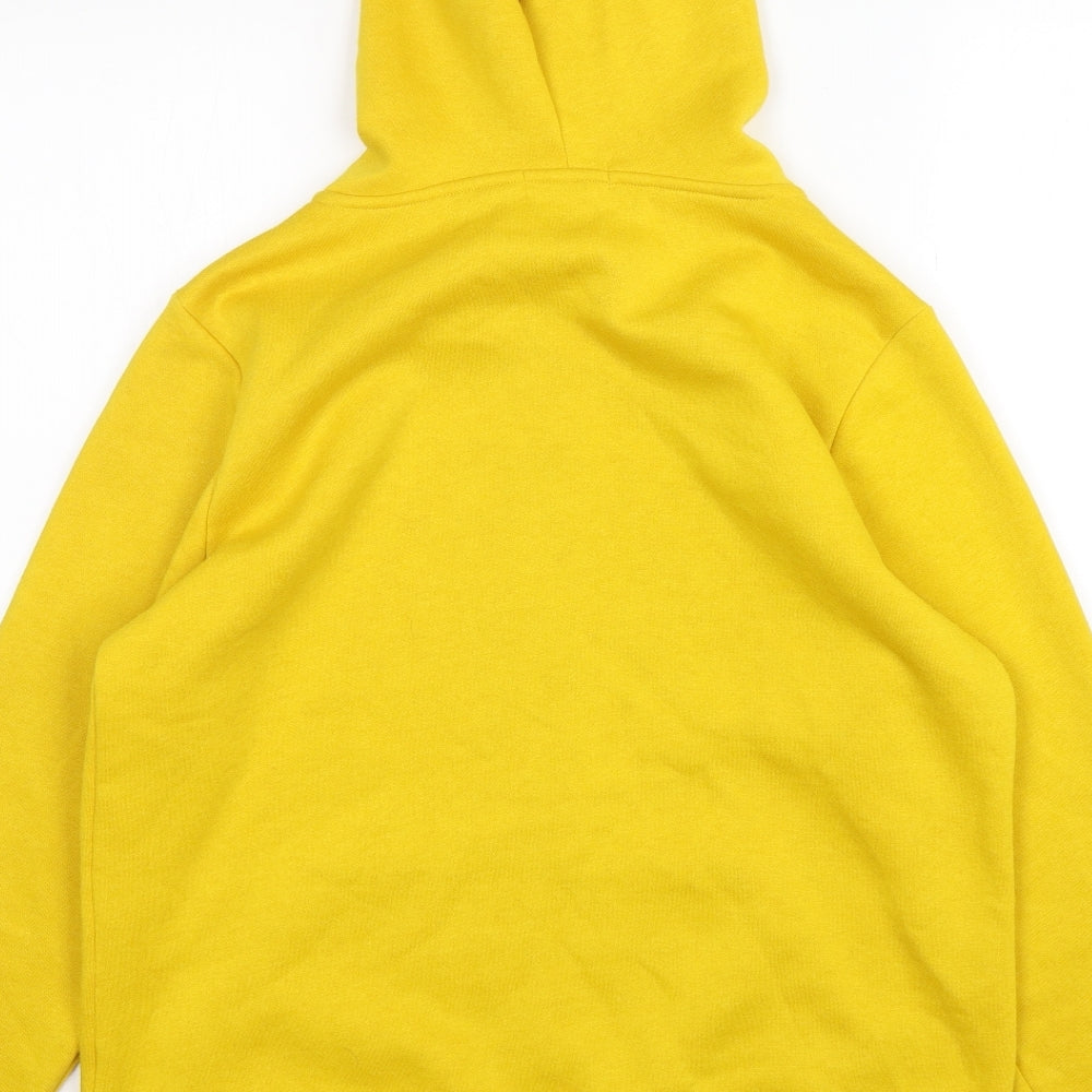 Papaya Womens Yellow Cotton Full Zip Hoodie Size M