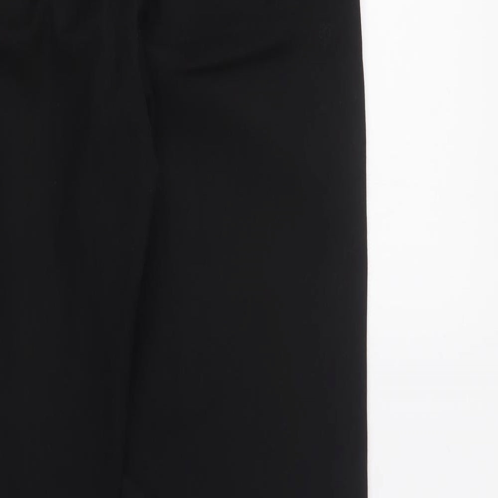 H&M Womens Black Polyester Dress Pants Trousers Size 6 L32 in Regular Hook & Loop