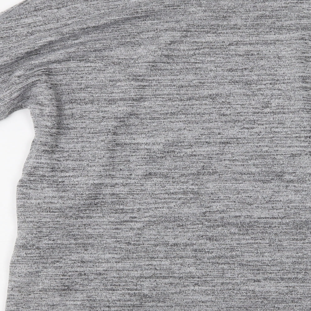 Peacocks Womens Grey Crew Neck Polyacrylate Fibre Pullover Jumper Size 10