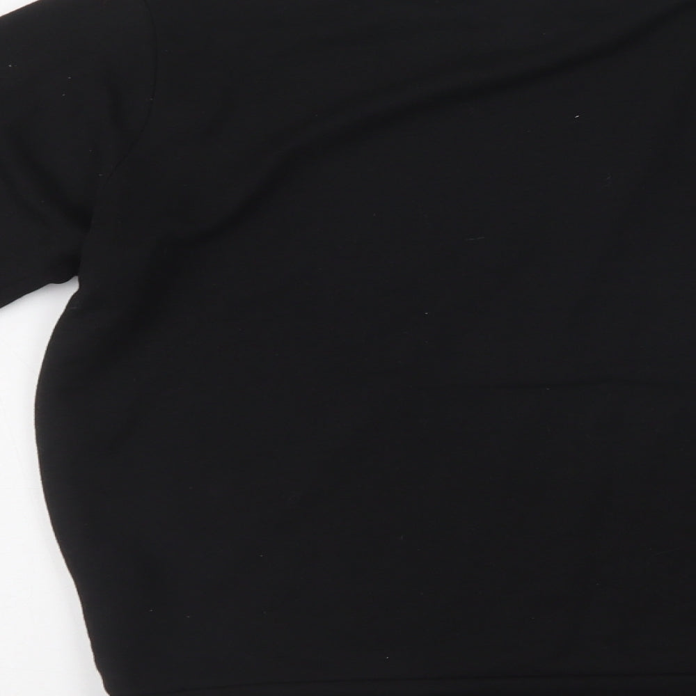 SheIn Girls Black Cotton Pullover Sweatshirt Size 14-15 Years