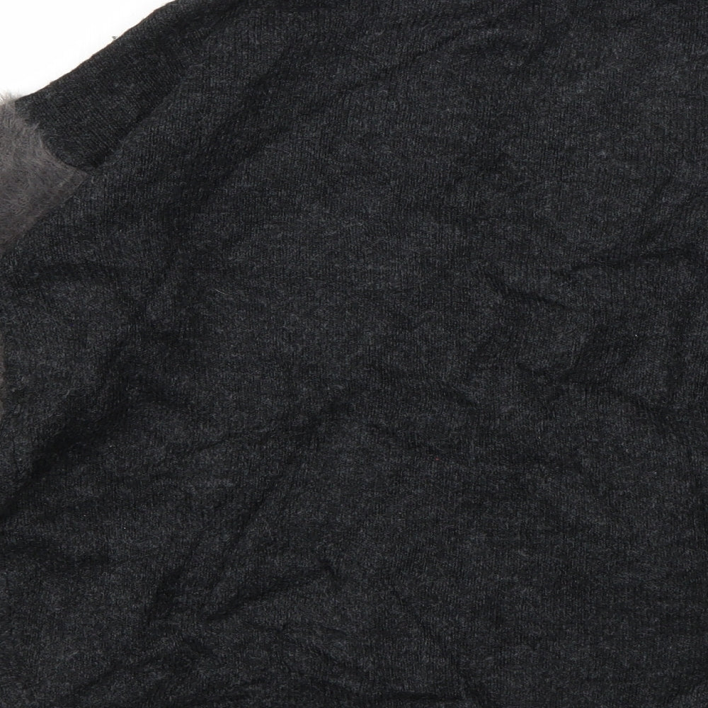 Marks & Spencer Womens Grey High Neck Acrylic Pullover Jumper Size S