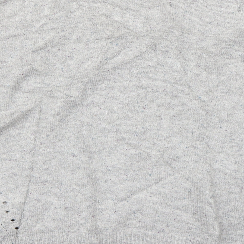 Topshop Womens Grey Round Neck Acrylic Pullover Jumper Size 14