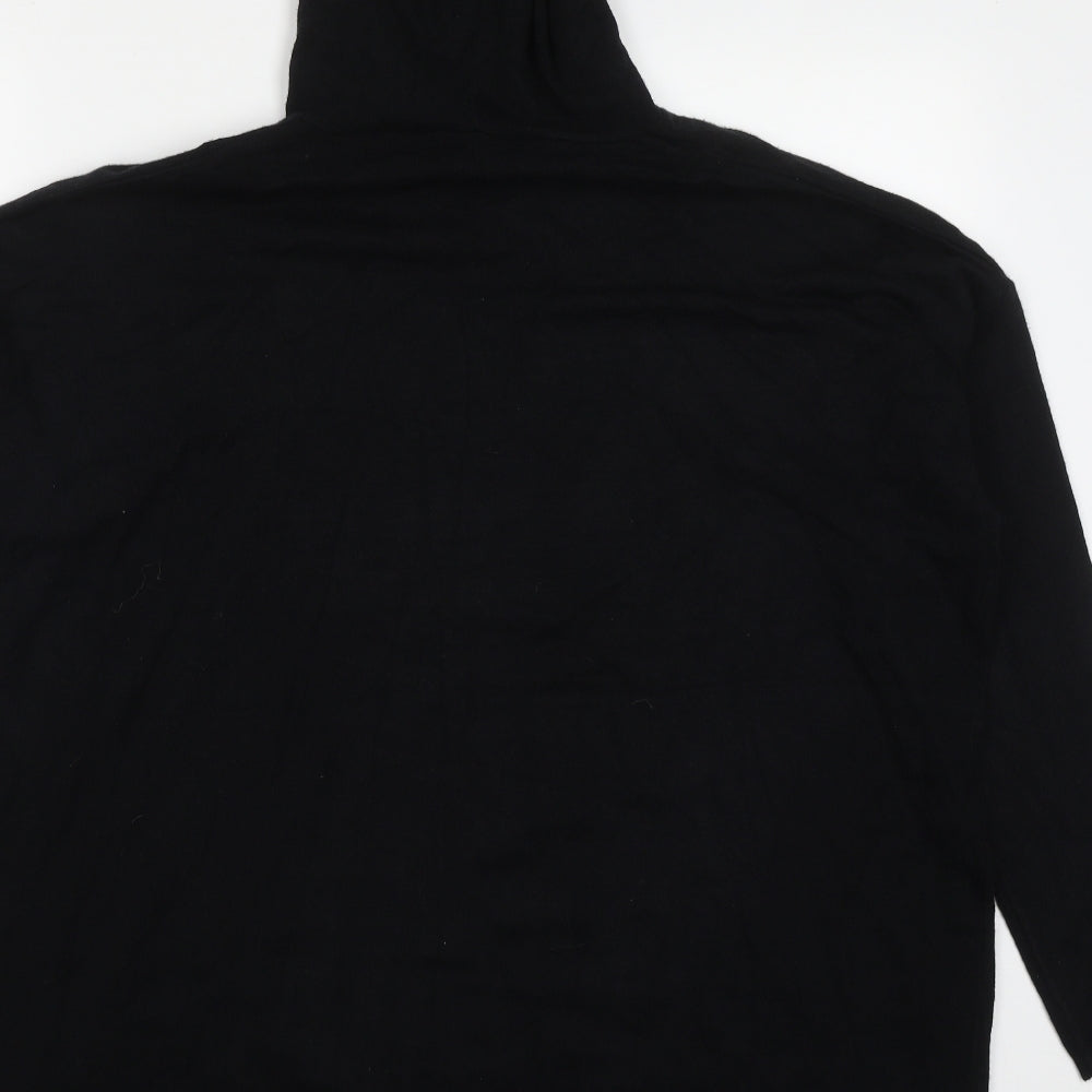Amara Reya Womens Black Viscose Pullover Hoodie Size L Pullover - Star