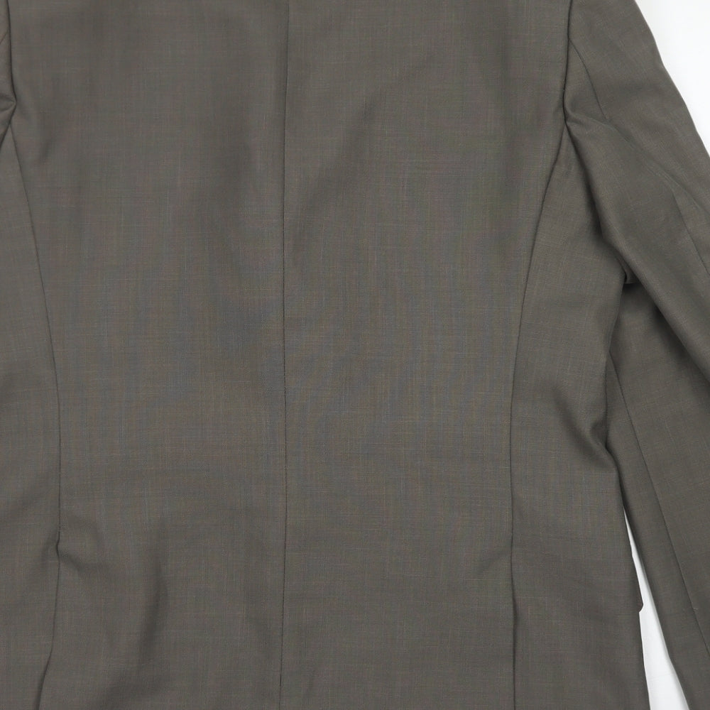 F&F Mens Brown Polyester Jacket Blazer Size 40