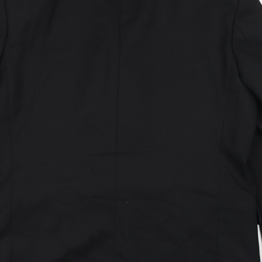 REMUS Mens Black Polyester Jacket Blazer Size 42