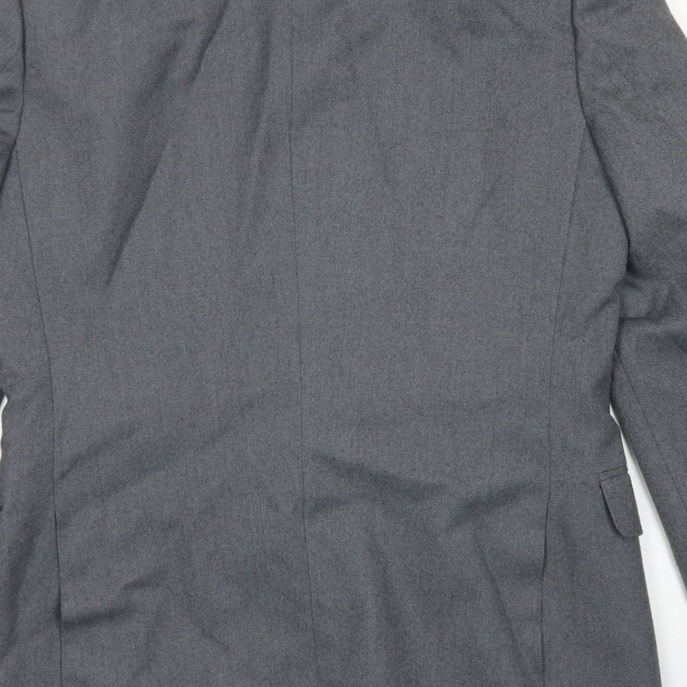 John Collier Mens Grey Wool Jacket Blazer Size 36