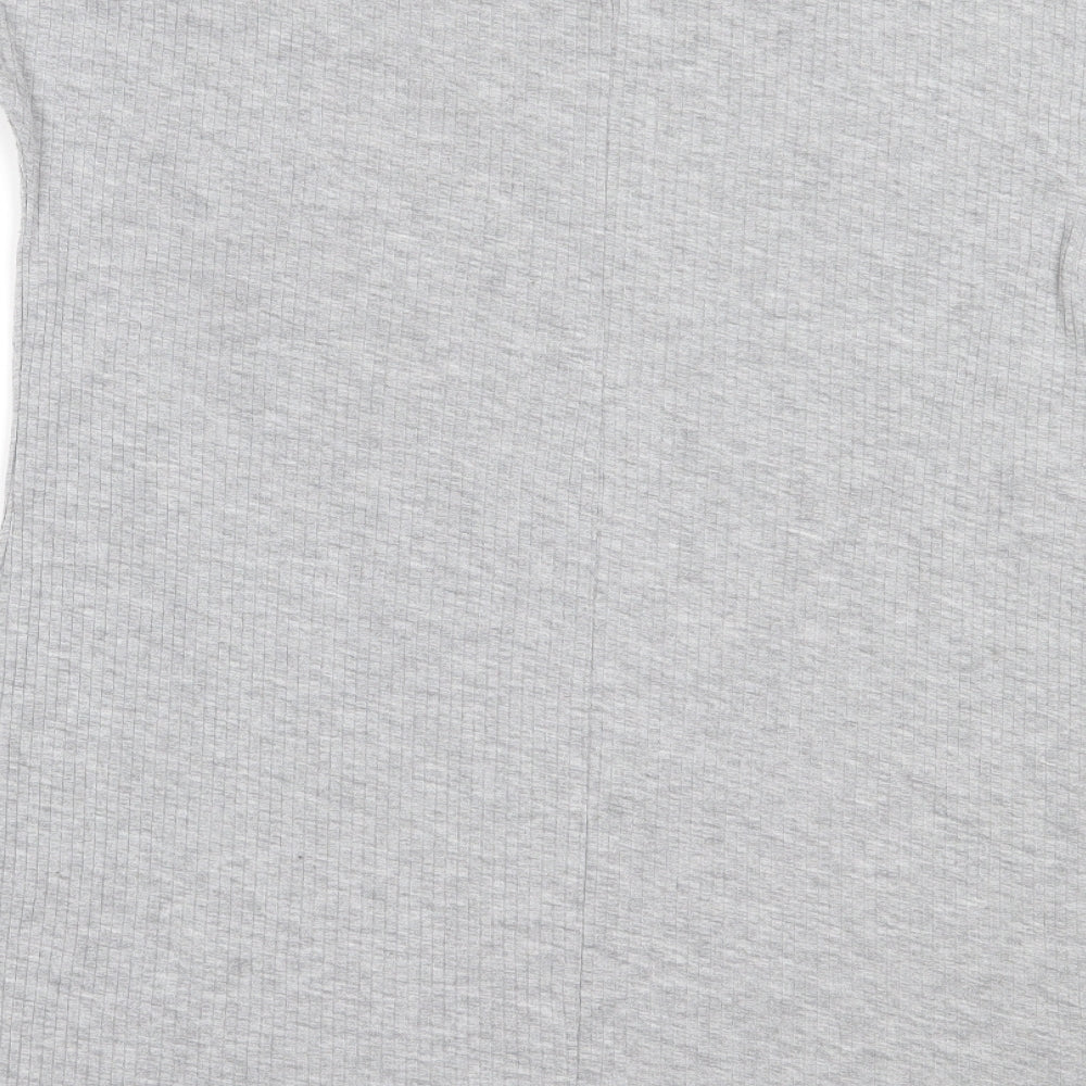 Atmosphere Womens Grey Polyester Basic T-Shirt Size 10 Round Neck