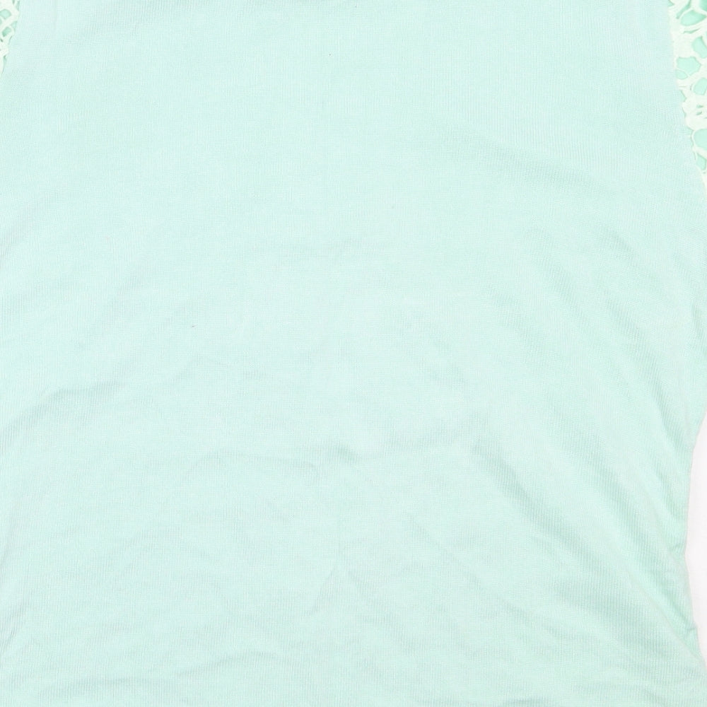 Pomodoro Womens Green Round Neck Viscose Pullover Jumper Size 16