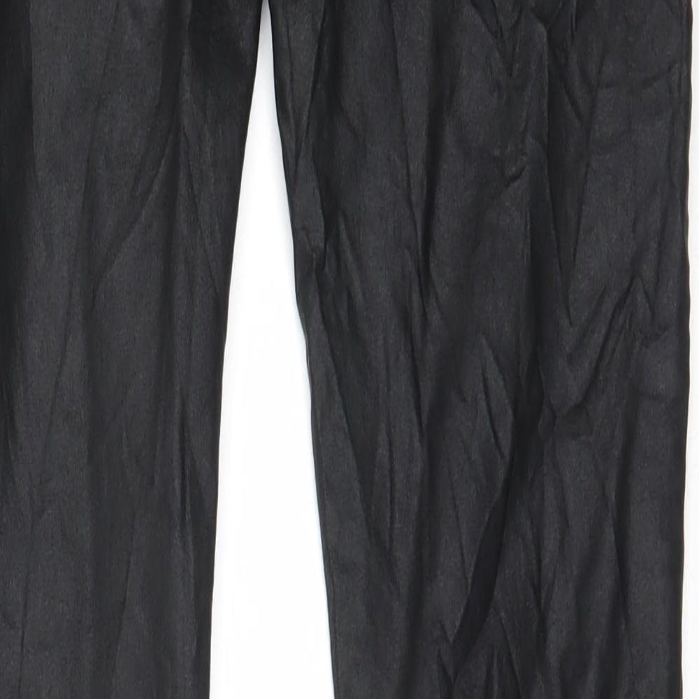 Shinestar Womens Black Nylon Trousers Size XL L29.5 in Regular