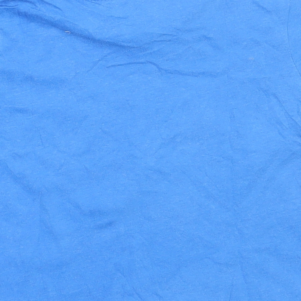 Pep&Co Boys Blue Cotton Basic T-Shirt Size 12-18 Months Round Neck - football
