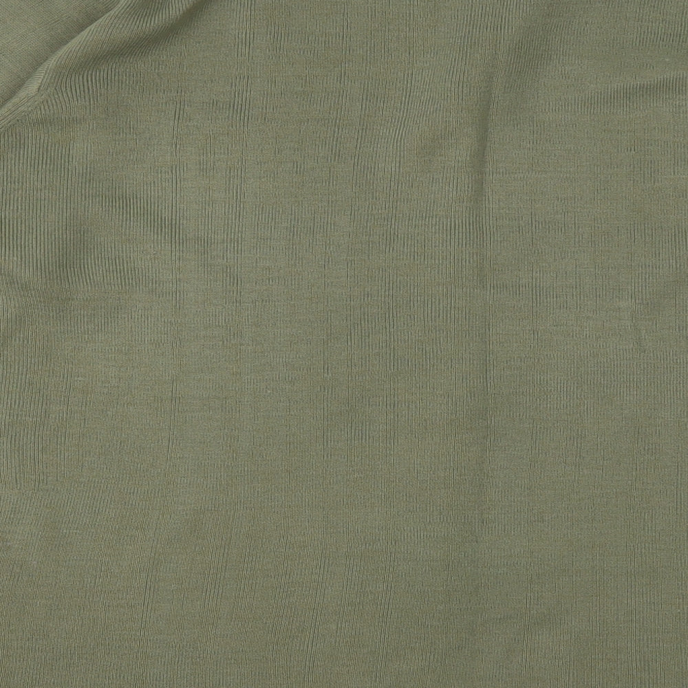Preworn Womens Green Collared Acrylic Cardigan Jumper Size M
