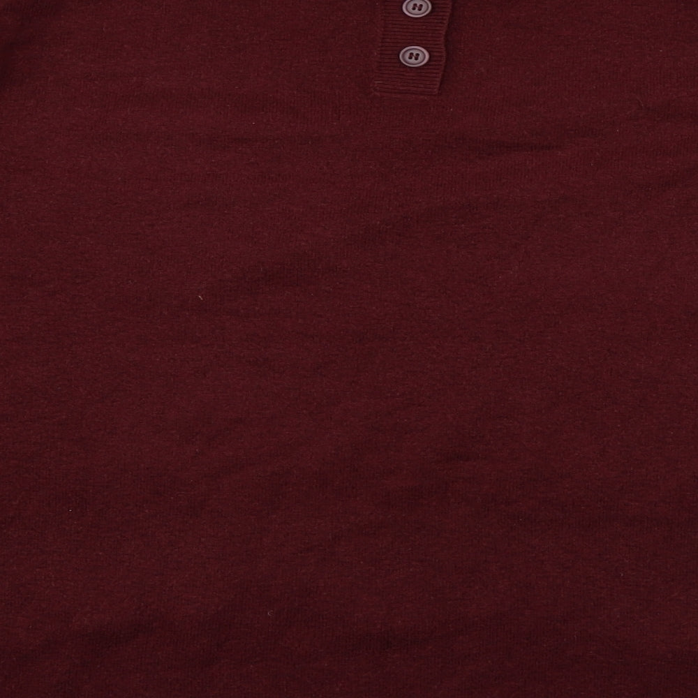 French Connection Mens Red Acrylic Pullover Sweatshirt Size M