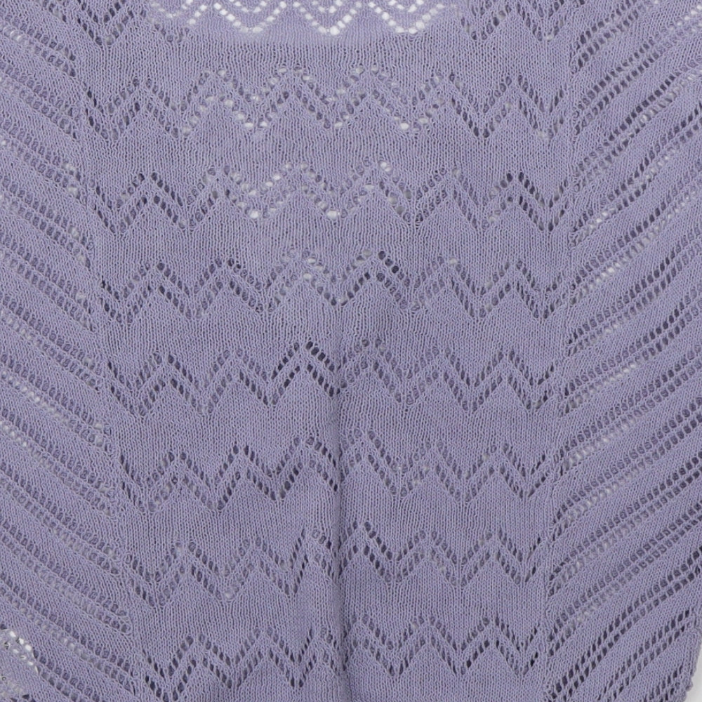 Preworn Womens Purple Geometric Cotton Pullover Sweatshirt Size M Pullover