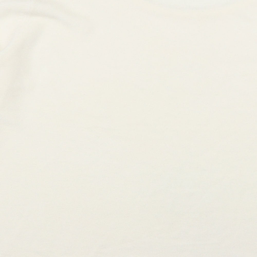 Bonmarché Womens White Acrylic Pullover Sweatshirt Size L Pullover