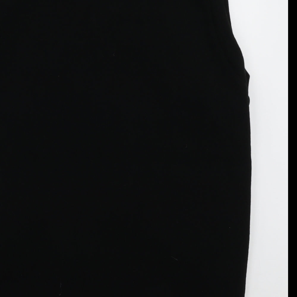 uni form Womens Black Acrylic Pullover Sweatshirt Size 14 Pullover