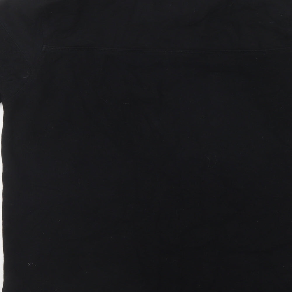 Nannystate Mens Black Cotton Polo Size M Collared Button