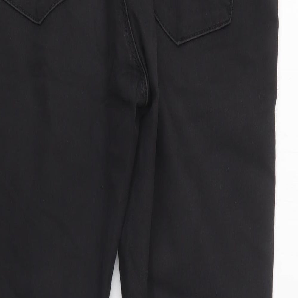 Topshop Womens Black Cashgora Skinny Jeans Size 28 L30 in Regular Button
