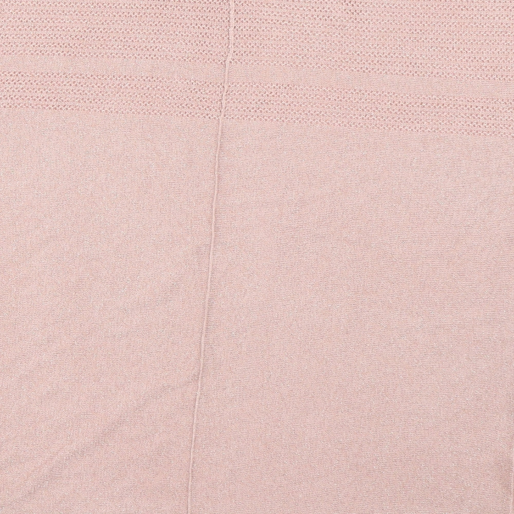 NEXT Womens Pink Boat Neck Viscose Pullover Jumper Size M