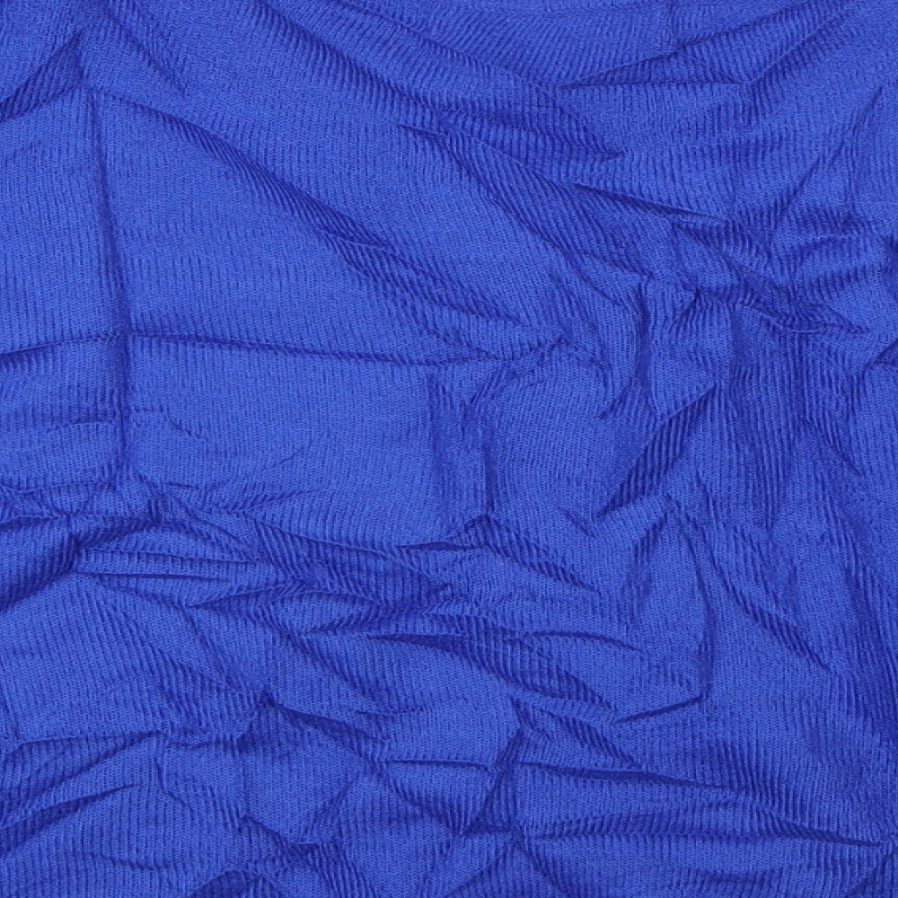 Marks & Spencer Womens Blue Crew Neck Acrylic Pullover Jumper Size 14