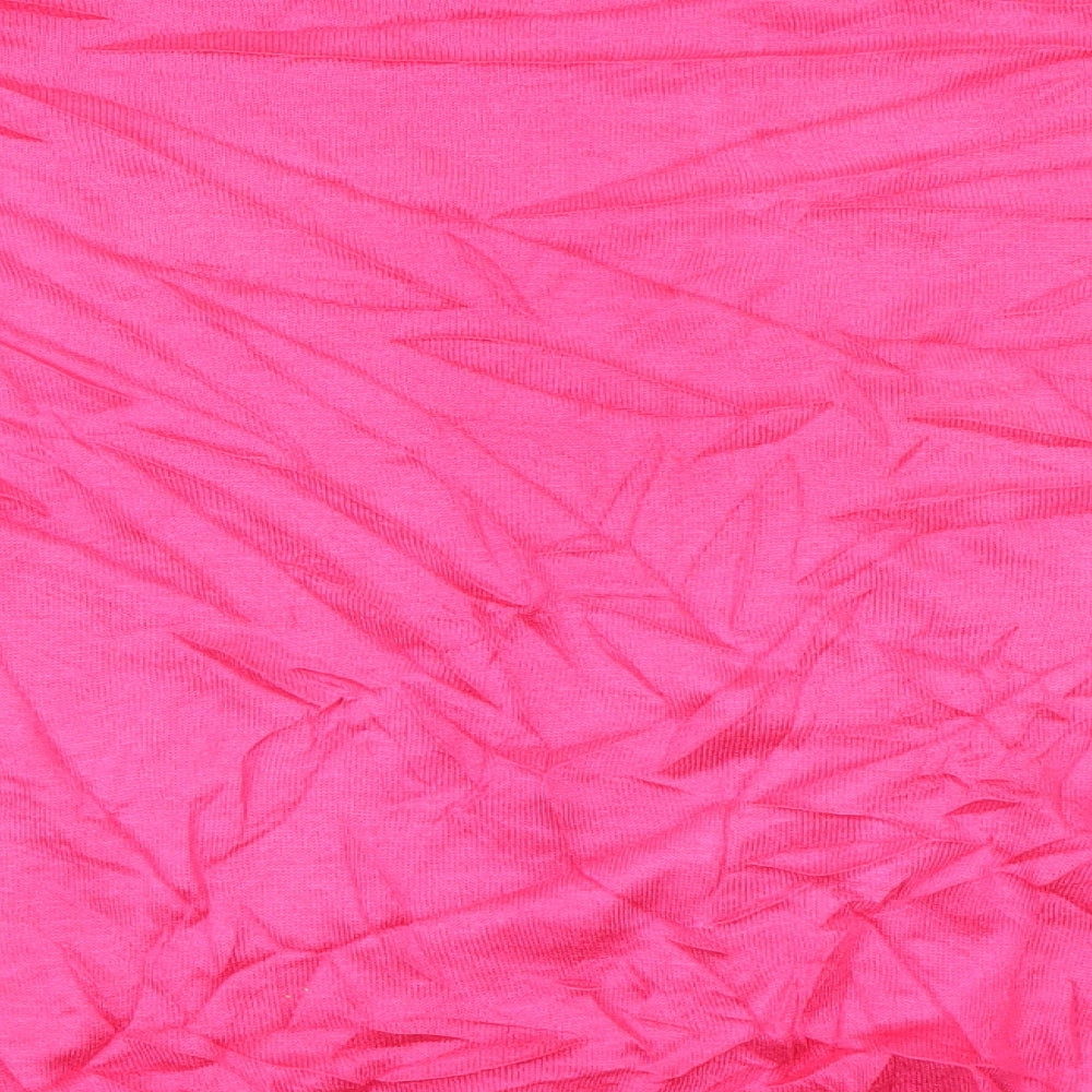 Marks & Spencer Womens Pink Boat Neck Acrylic Pullover Jumper Size L