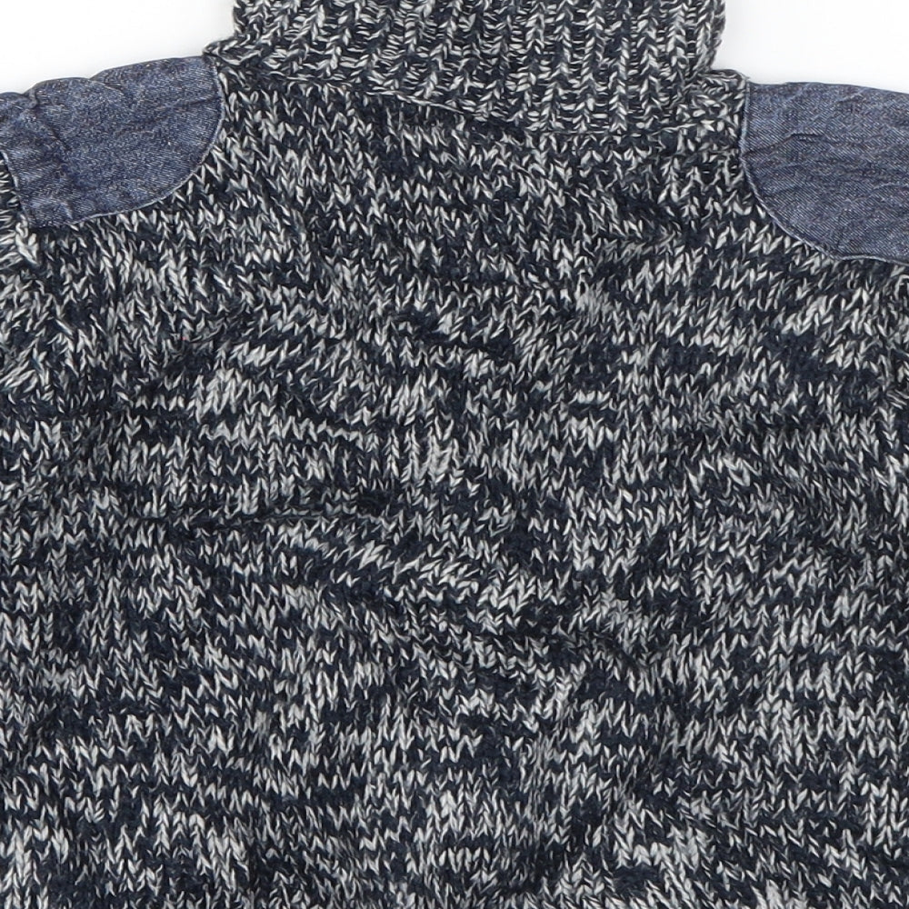 Rebel Girls Blue High Neck Acrylic Pullover Jumper Size 2-3 Years Pullover