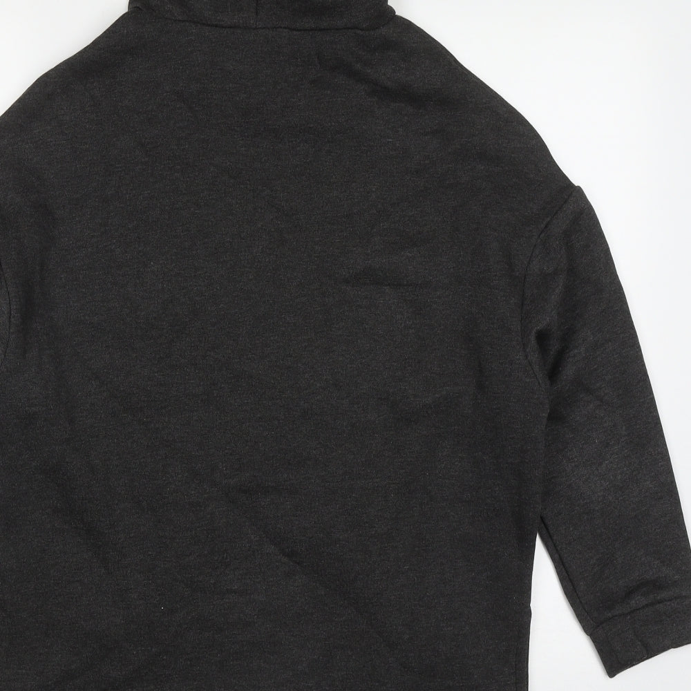 Indigo Blue Womens Grey Cotton Pullover Hoodie Size S Pullover