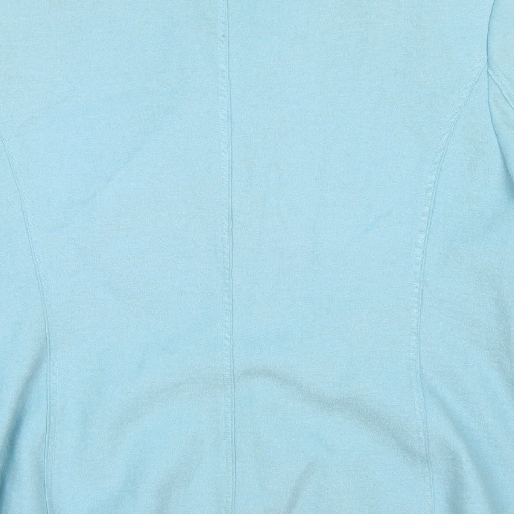 Gelco Womens Blue Polyester Jacket Blazer Size 14