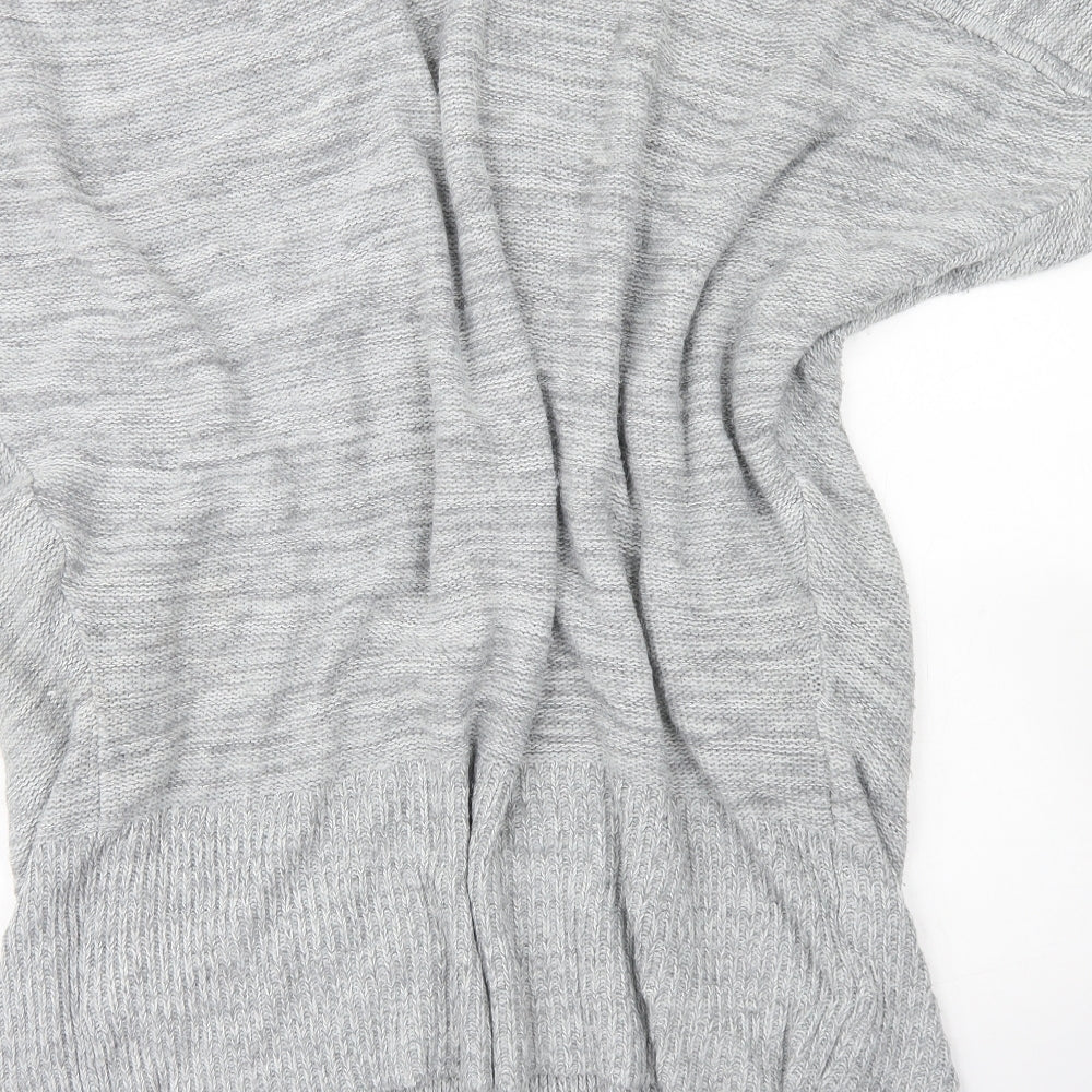 NEXT Womens Grey Round Neck Acrylic Cardigan Jumper Size M