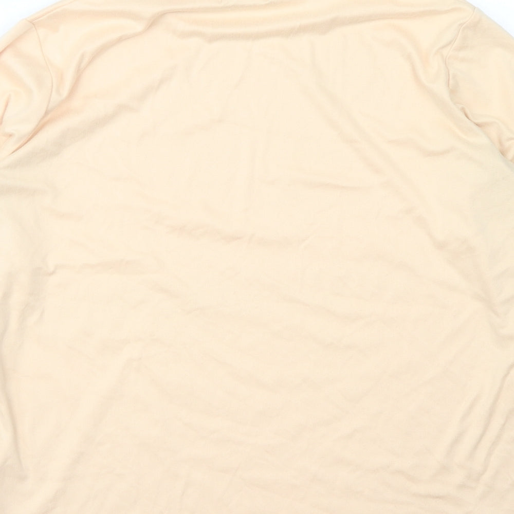 Green Lamb Womens Orange Polyester Basic T-Shirt Size 12 High Neck