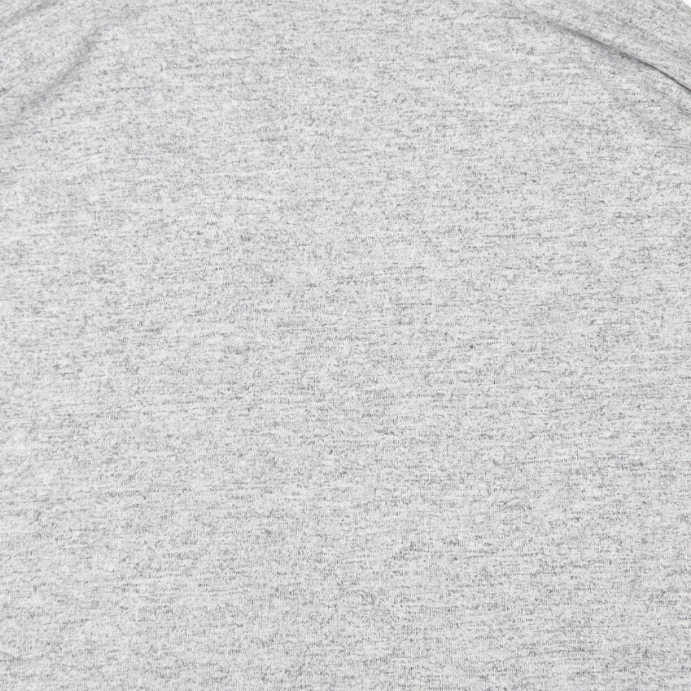 Select Womens Grey Polyester Basic T-Shirt Size 12 Round Neck
