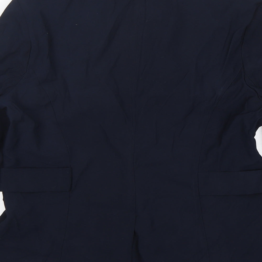 Very Womens Blue Viscose Jacket Blazer Size 12
