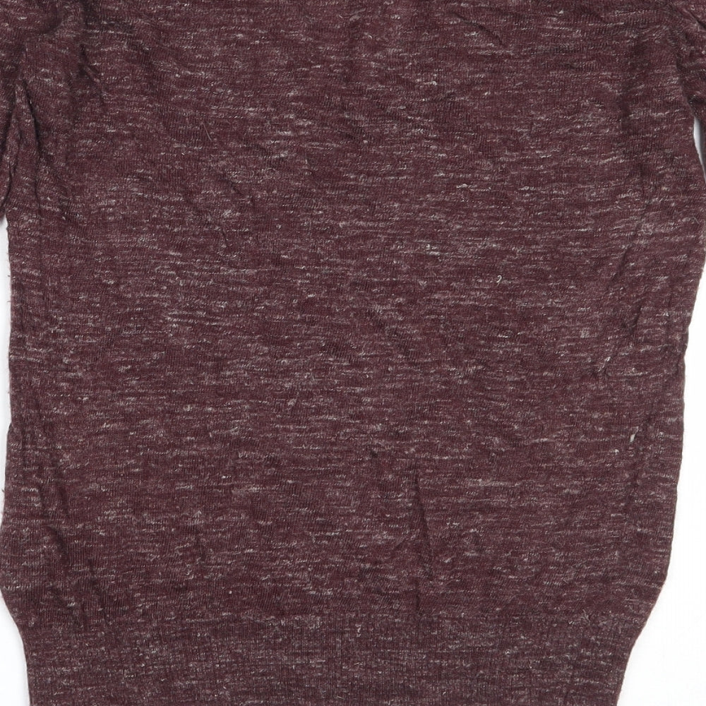 NEXT Womens Purple V-Neck Acrylic Pullover Jumper Size 8