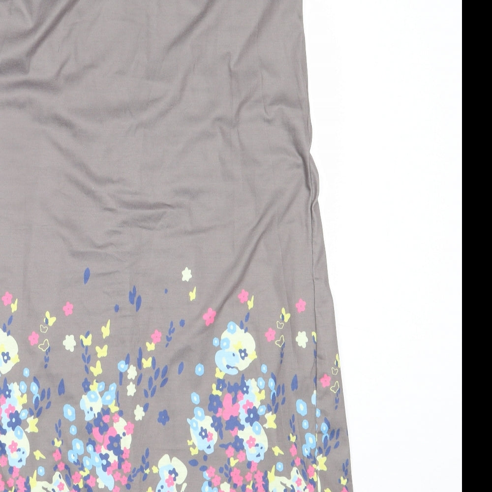 Yidarton Womens Grey Polyester Shift Size S Round Neck