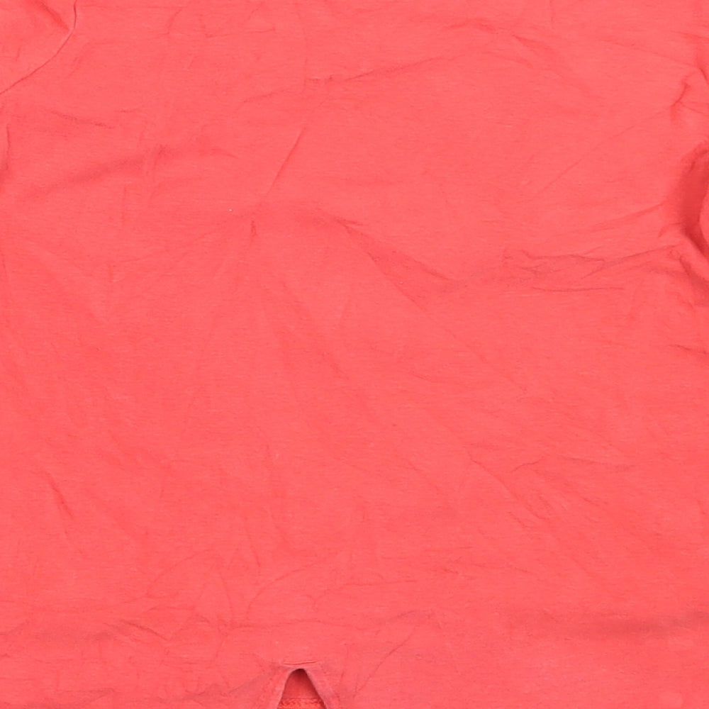 Matalan Girls Red Cotton Basic T-Shirt Size 8 Years Round Neck