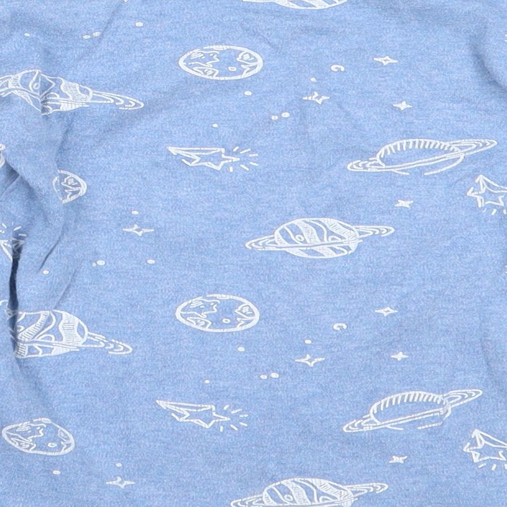 Next Boys Blue Solid Cotton Pyjama Top Size 4-5 Years