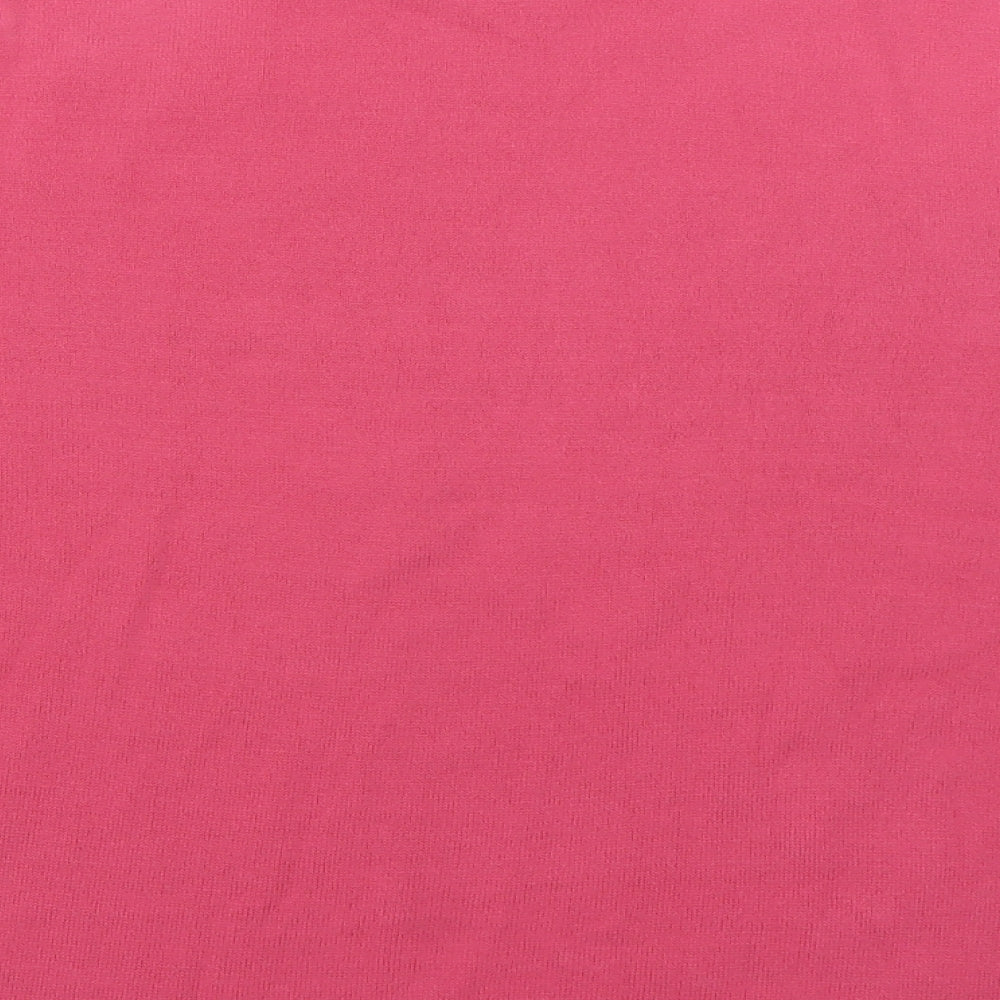 Fabrizo Womens Pink Floral Acrylic Pullover Sweatshirt Size L Pullover