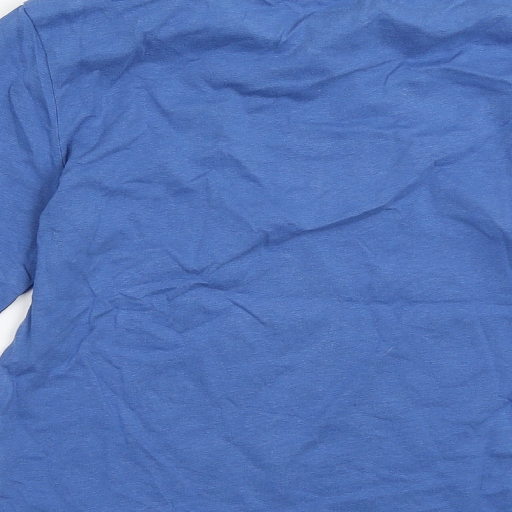 pimark Boys Blue Cotton Basic Casual Size 7-8 Years Crew Neck Pullover - Dino Dunk