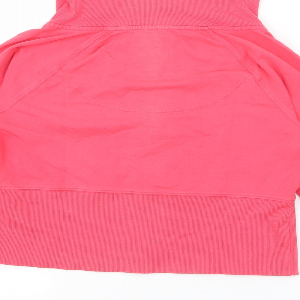 Debenhams Womens Pink Cotton Full Zip Sweatshirt Size 12 Zip