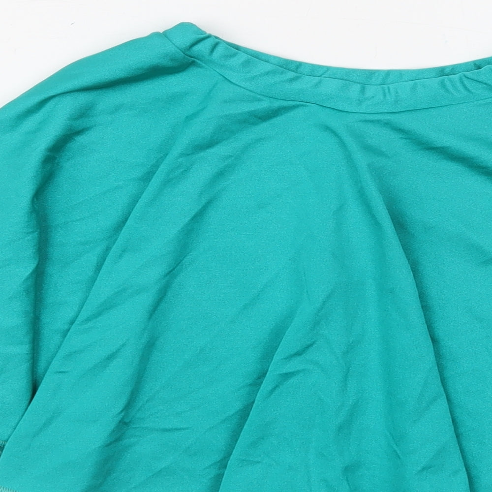 Harlequin Dancewear Girls Green Nylon Skater Skirt Size 5-6 Years Regular