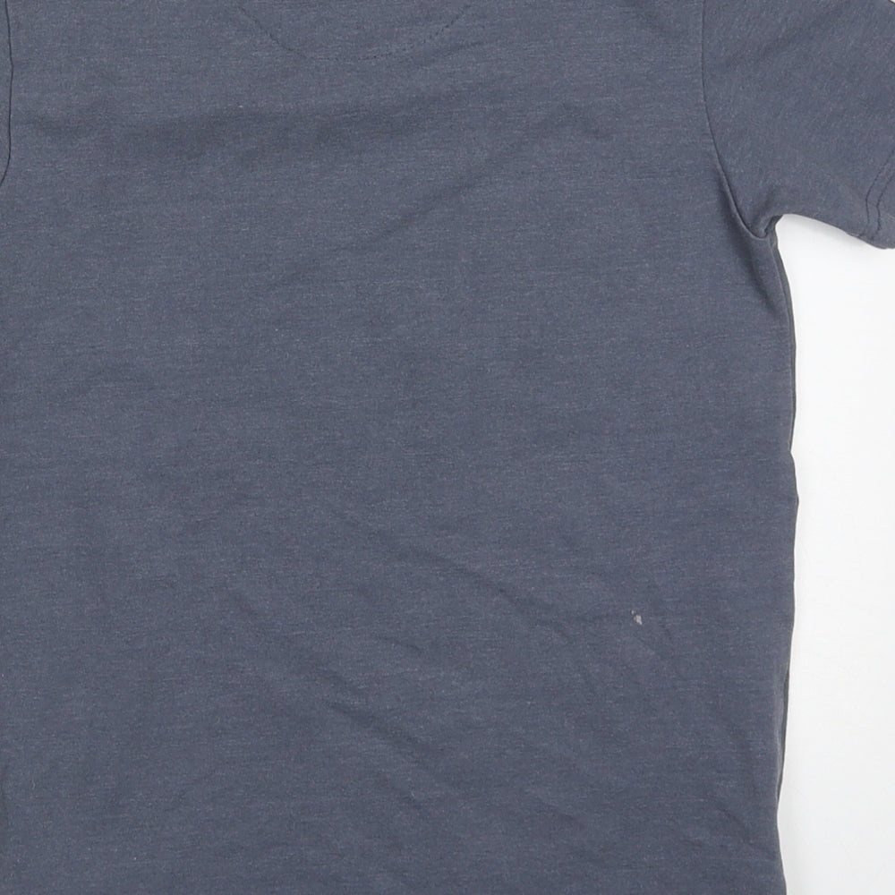 Holyfield Boys Grey Cotton Basic T-Shirt Size 10-11 Years Crew Neck Pullover