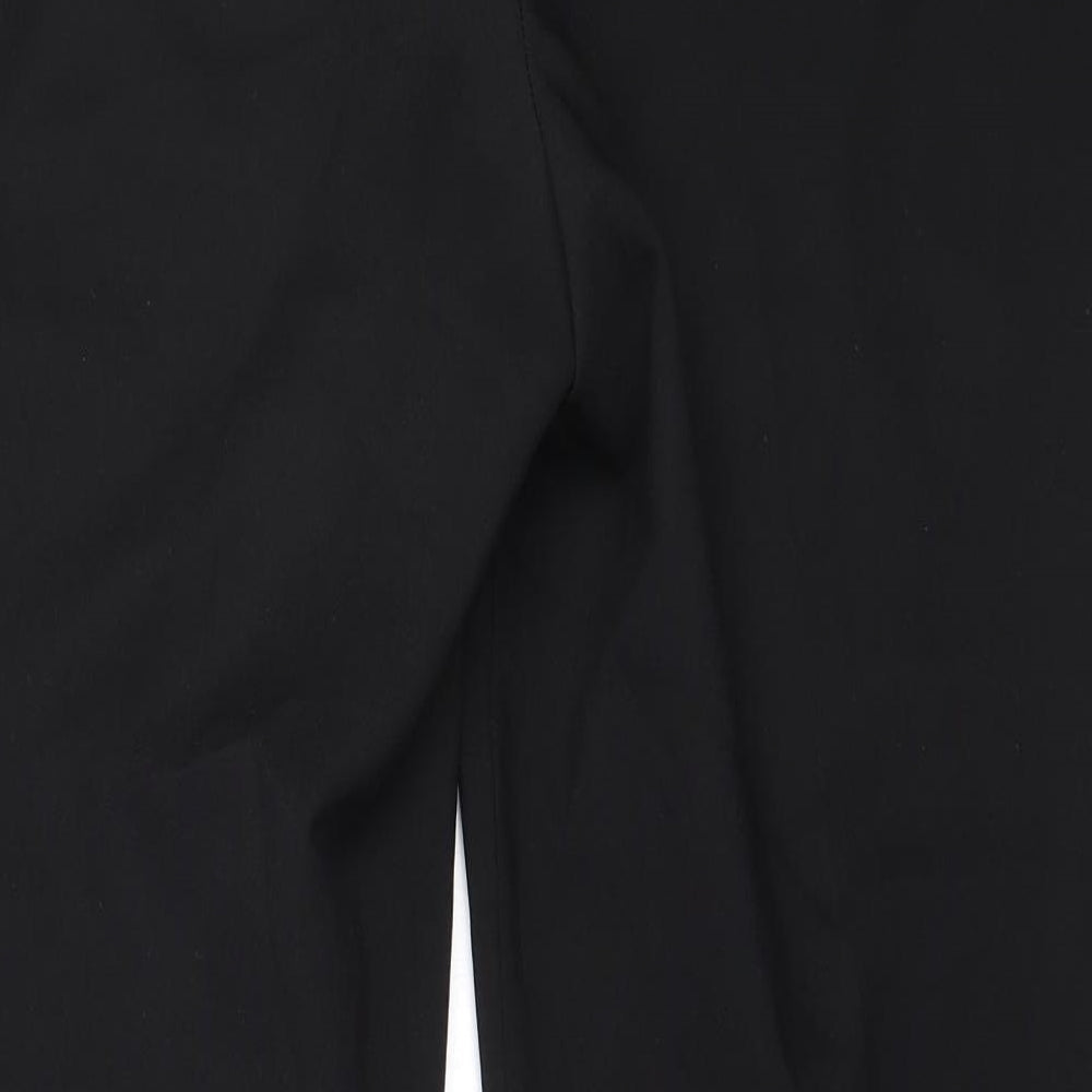 Papaya Womens Black Polyester Trousers Size 14 L28.5 in Regular