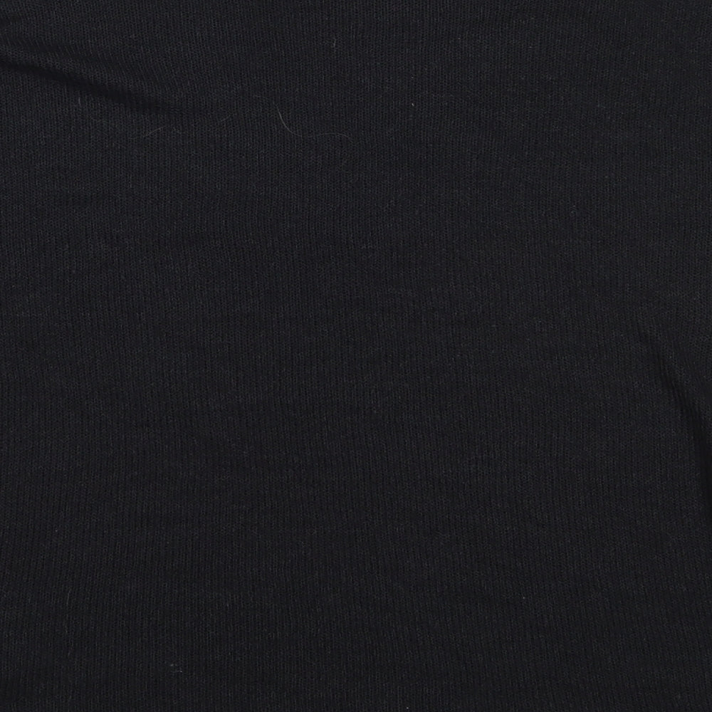H&M Womens Black Round Neck Viscose Pullover Jumper Size S