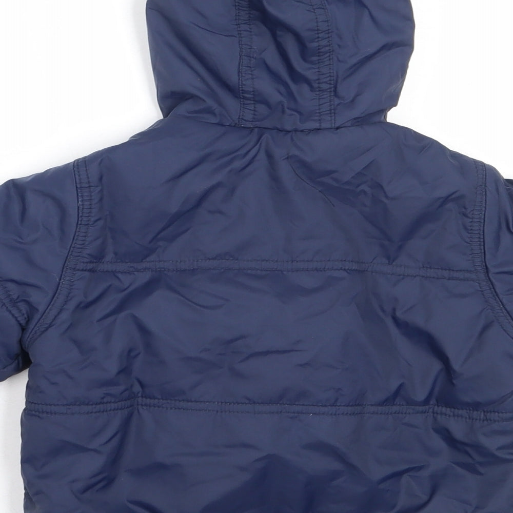 MINIMODE Boys Blue Basic Coat Coat Size 6-9 Months