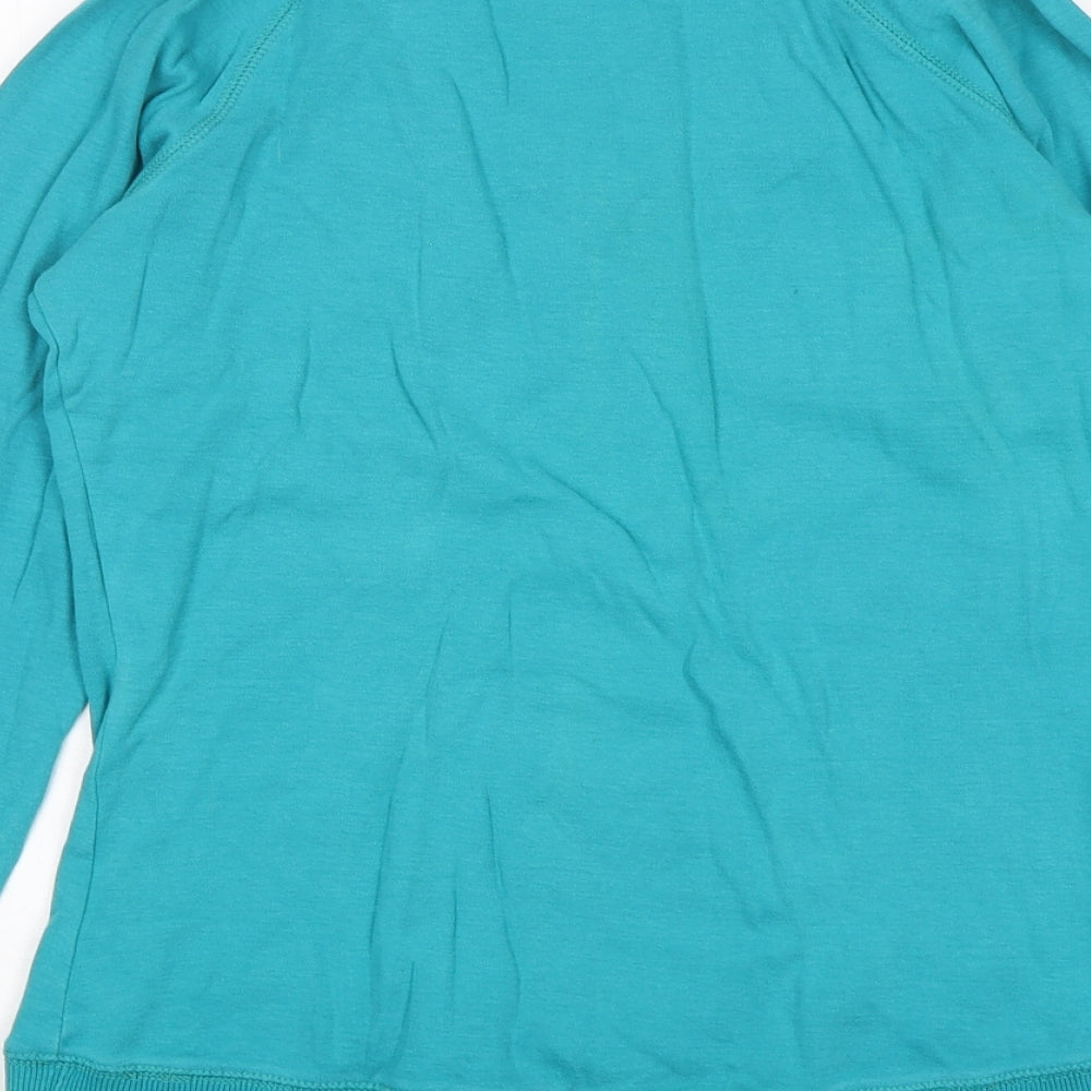 George Womens Green Cotton Pullover Sweatshirt Size 10