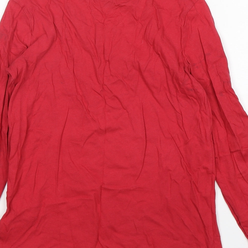 Gap Girls Red Cotton Basic T-Shirt Size 12-13 Years Round Neck