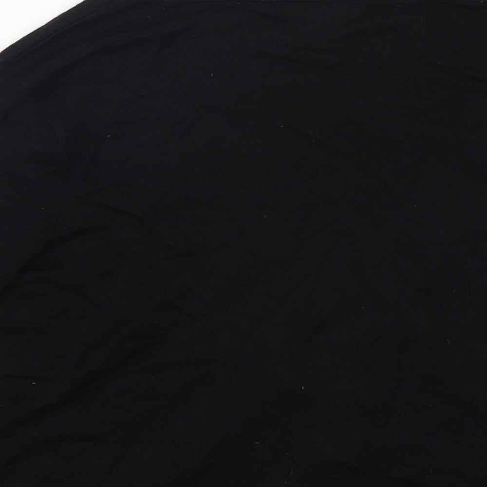 M&Co Womens Black V-Neck Viscose Cardigan Jumper Size L