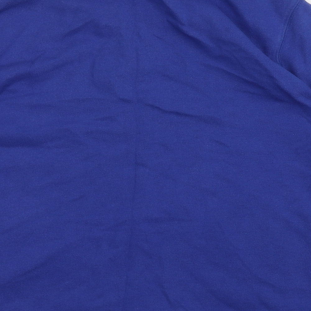 geofge Womens Blue Cotton Full Zip Sweatshirt Size 16 Zip